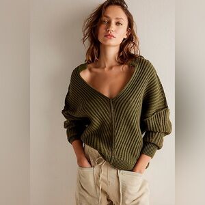34.  Free People Freeway V-Neck Sweater